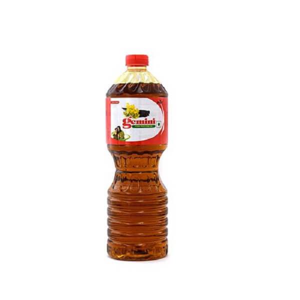 Gemini Pure Mustard Oil (Tel)- 1 ltr Bottle